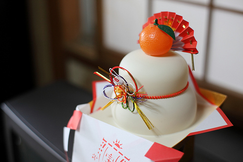 Bánh Kagamimochi trong ngày đầu năm mới ở Nhật Bản