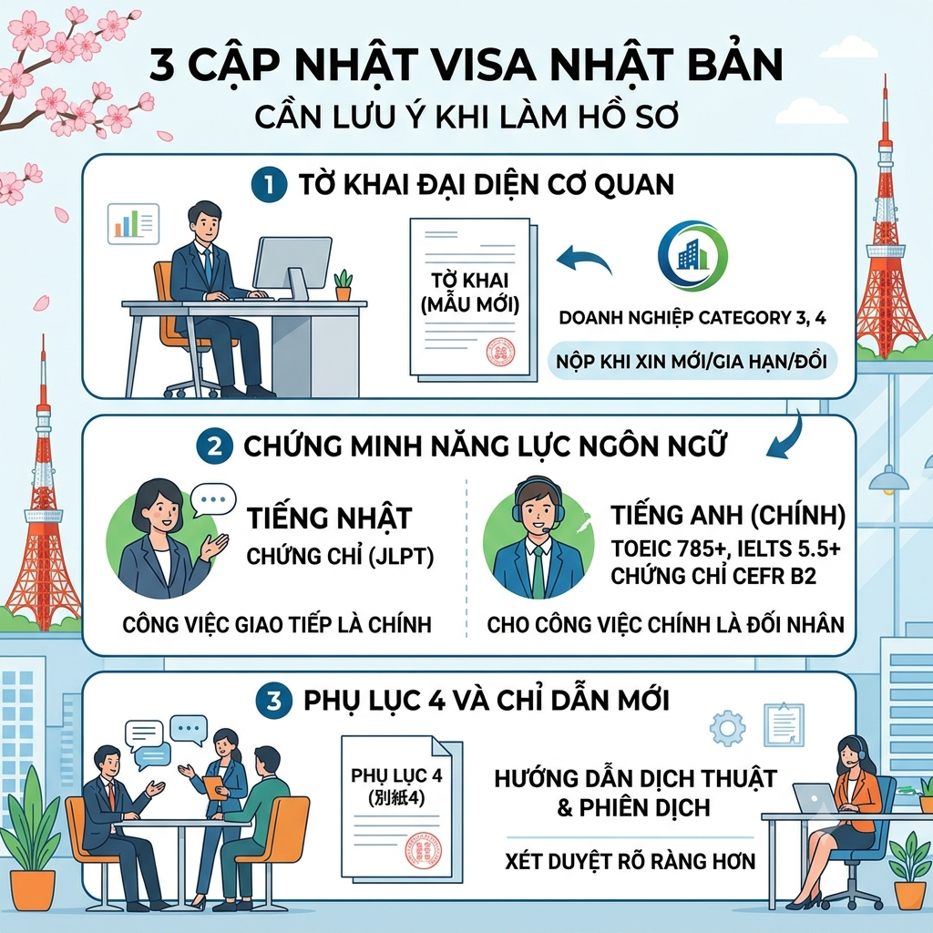 <strong>3 Thay Đổi Quan Trọng Trong Thủ Tục Xin Visa Lao Động Tại Nhật Bản</strong>